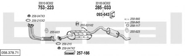BOSAL 058.378.71 Exhaust System